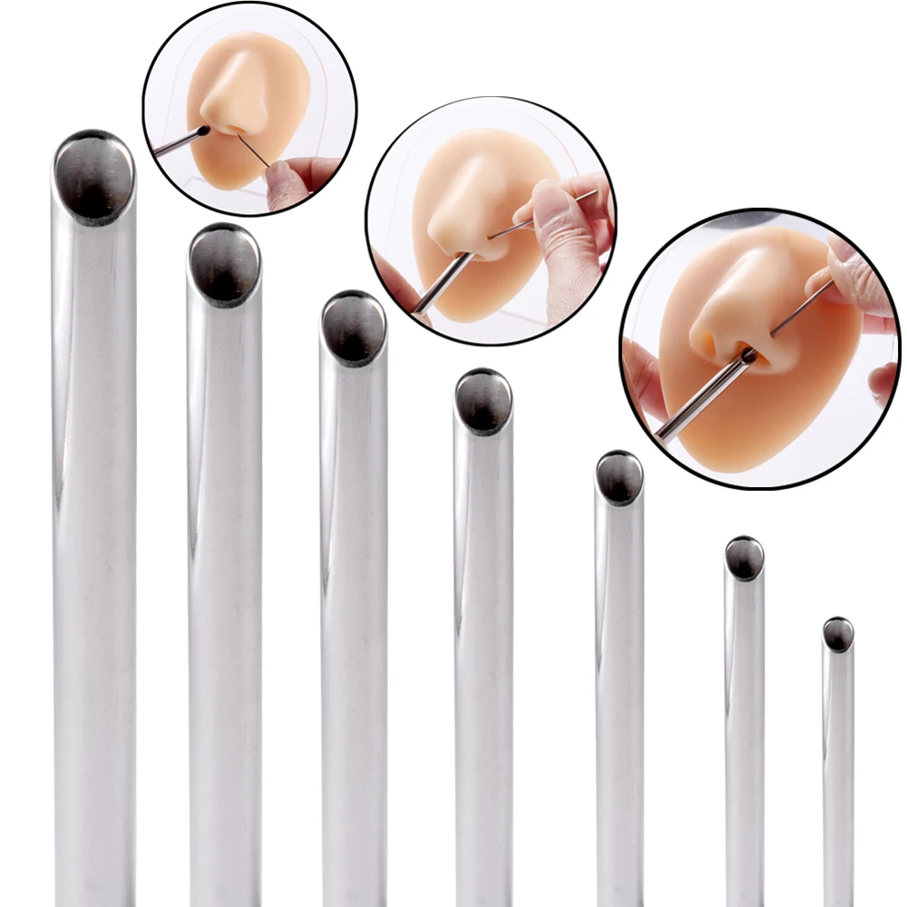 

1pcs 2-8mm Surgical Steel Body Jewelry Piercing Receiver Holding Tool Piercer Needle Receiving Tube Holder for Receive Pierce Ne