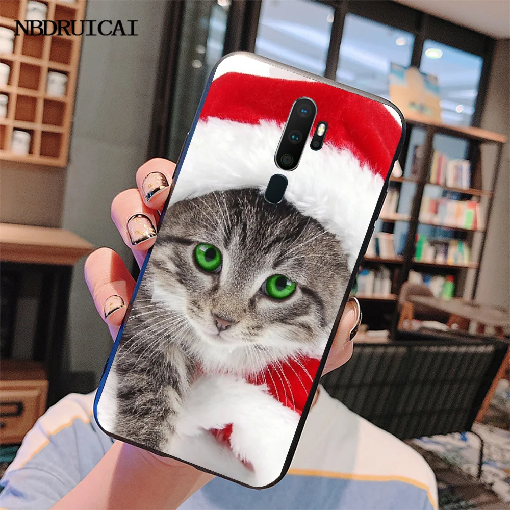 NBDRUICAI милый Pet Cat TPU черный чехол для телефона Корпус Oppo A5 A9 2020 A11x A71 A73S A1K | Мобильные