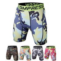mens training shorts sports fitness gym shorts running camouflage shorts workout tight leggings moisture wicking quick drying