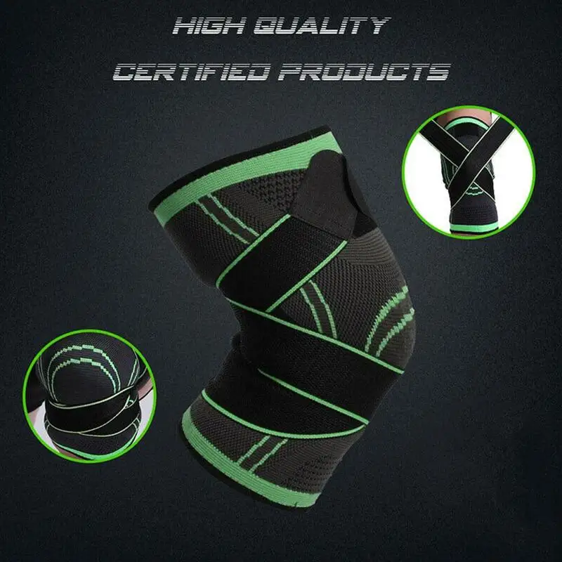 Наколенники 3D компрессионные эластичный пояс под давлением для бега баскетбола