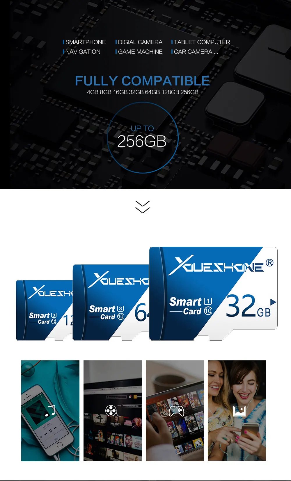 Высокоскоростные карты памяти microsd, 4 ГБ, 8 ГБ, 16 ГБ, 32 ГБ, 64 ГБ, картао де Мемория, класс 10, карта micro sd, TF карта, бесплатный адаптер, подарок