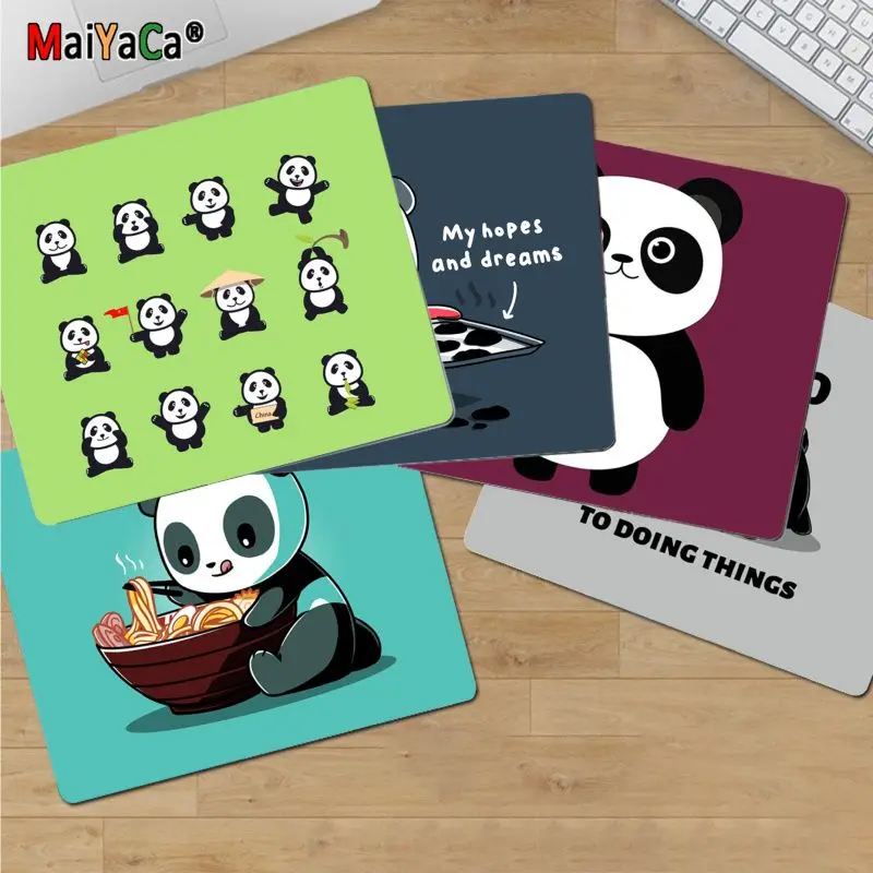 

MaiYaCa новая панда мультфильм игровые скоростные мыши розничная продажа маленький резиновый коврик для мыши Гладкий коврик для письма настол...