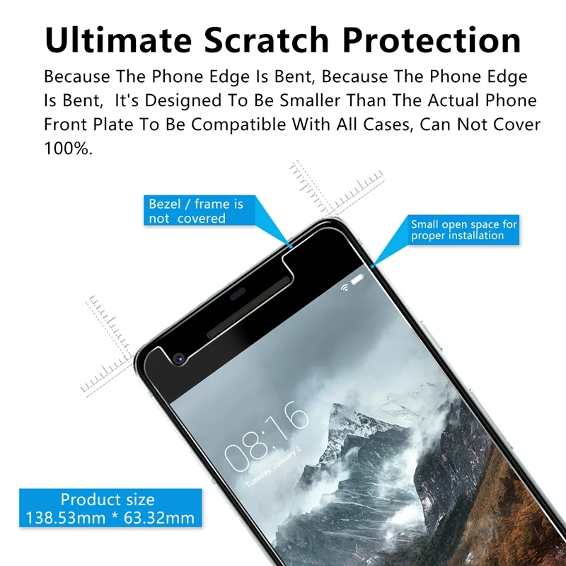 2 шт. 2.5D 0 26 мм 9H Премиум Закаленное стекло для Google Pixel Защитная пленка экрана