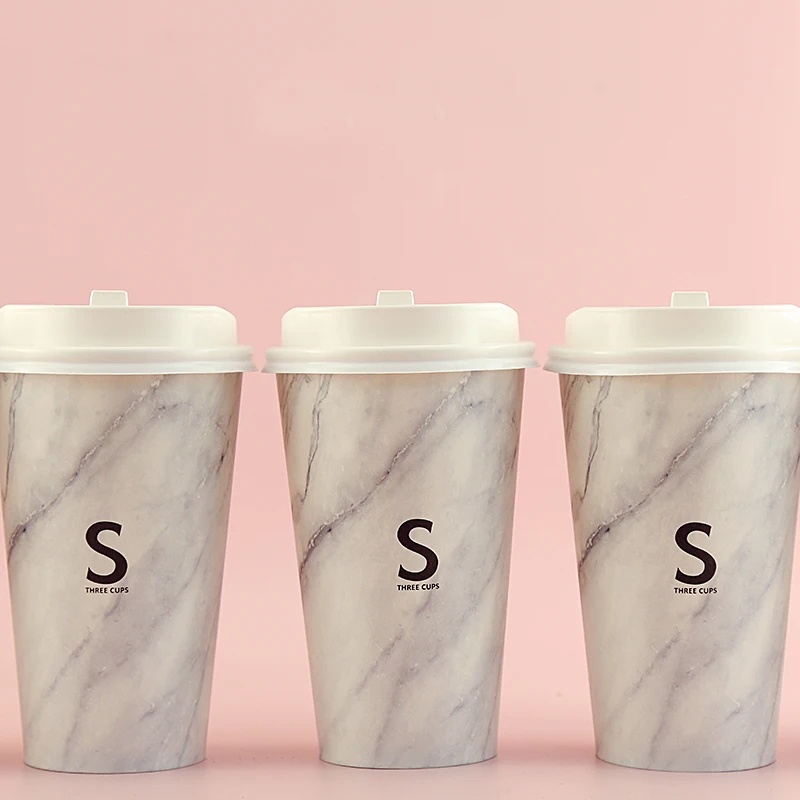 50 шт. высокое качество креативная одноразовые чашки для кофе 400 мл 500 вечерние на