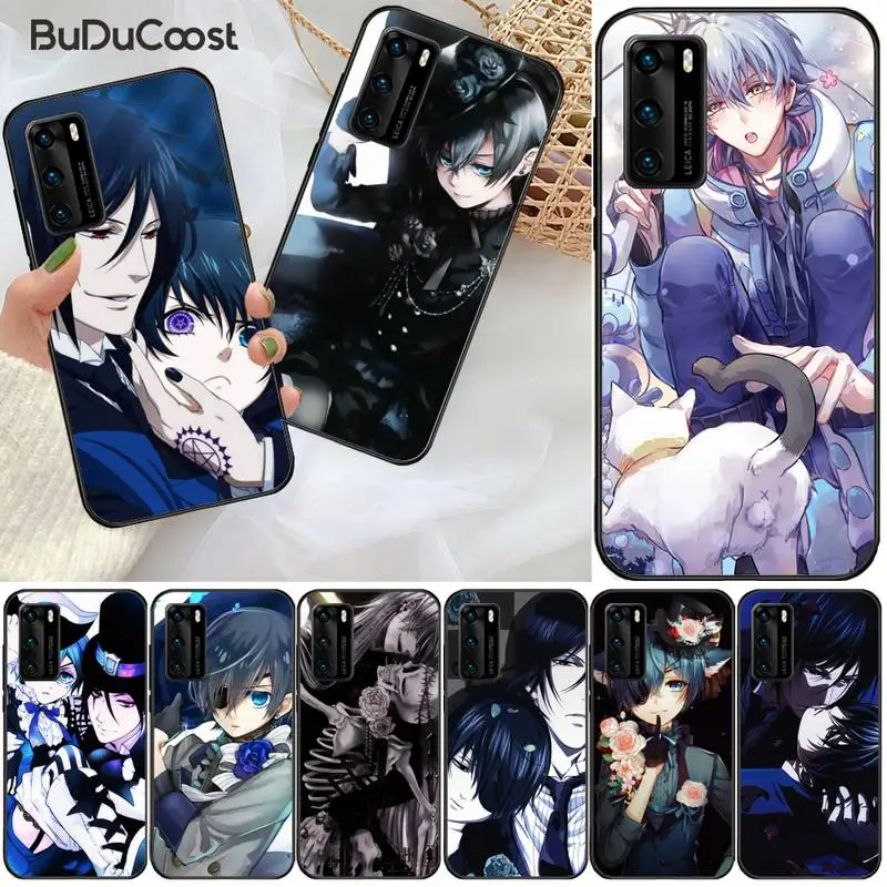 

Slok Black Butler anime Phone Case For Huawei P9 10 20 30 40 P Smart 20lite 2019 P30 lite Pro P9 lite 2017