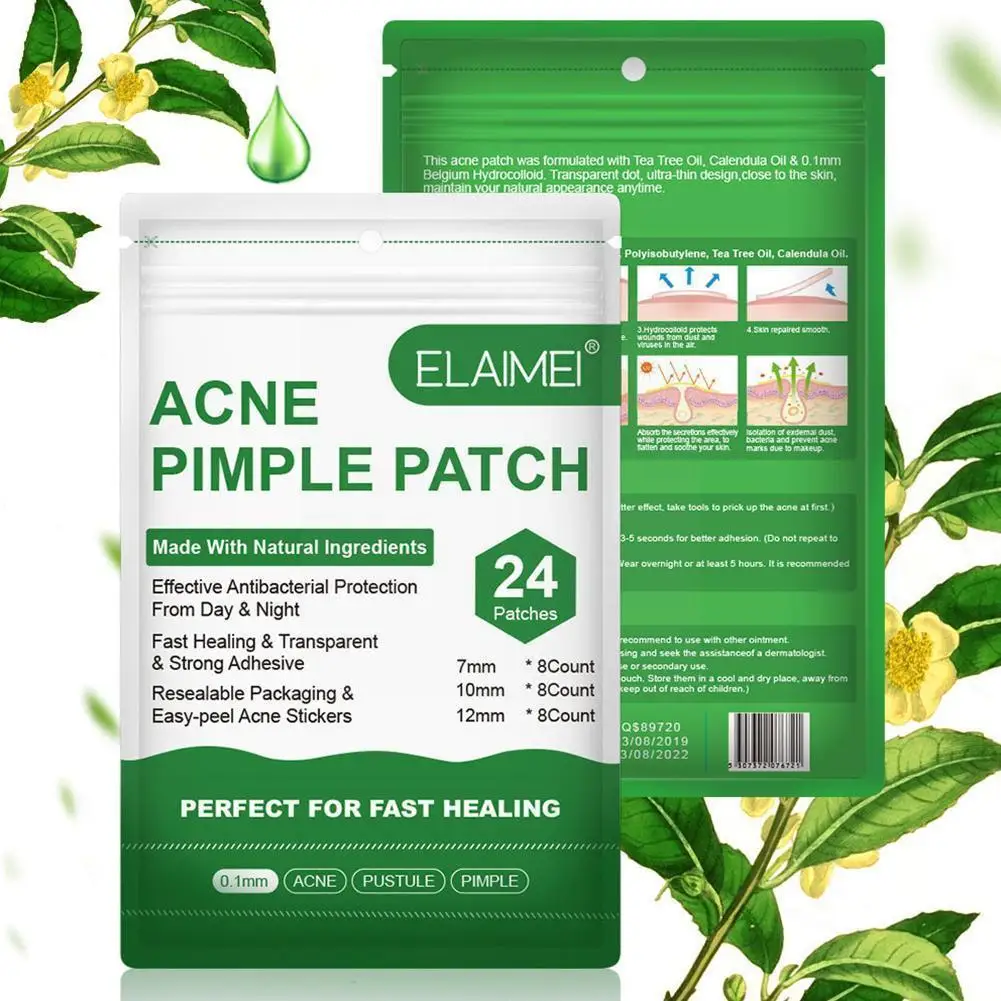 

24 пластыря/пакет, новые невидимые Пластыри для удаления прыщей, лечение акне, точек на лице, консилер женский A7M8