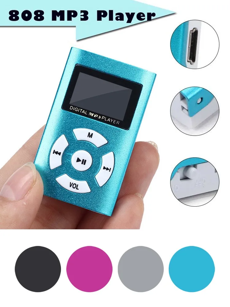 Мини-usb MP3 Плеер с ЖК-экраном 32 ГБ Micro SD TF карта перезаряжаемые музыкальные плееры 3,5 мм разъем портативный аудио воспроизводитель Mp3 Плеер