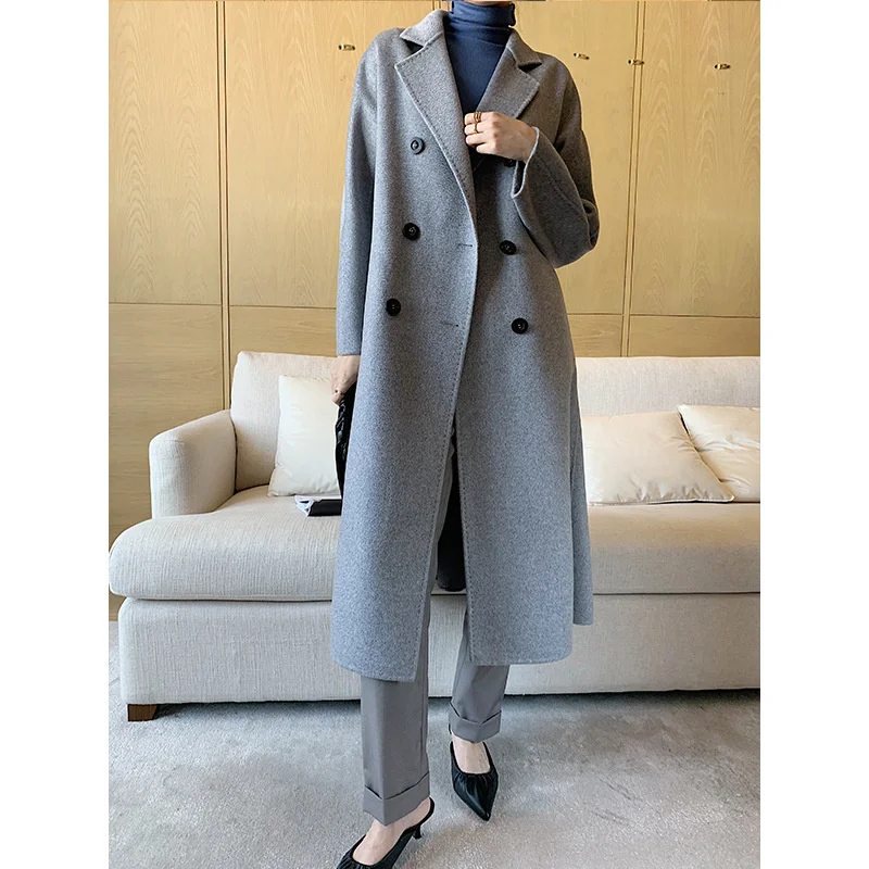 

Max home water corrugated cashmere coat women 6008 grey