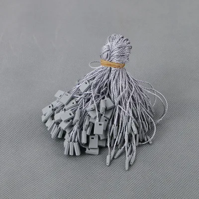 1000PC /lot Plastic Tag White Beige Black Hang Polyester Rope String Snap Lock Pin Loop Tie Fasteners | Дом и сад