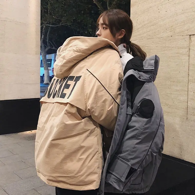 Cotton-Padded Coat Men's Spring New Warm Thickened Winter Couple Cotton-Padded Coat Men's Coat Fashion Brand Loose down