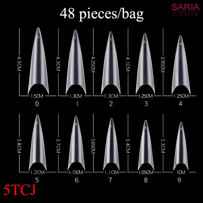 48 штук товара тонкая лестница в форме миндаля с длинным наконечником короткая