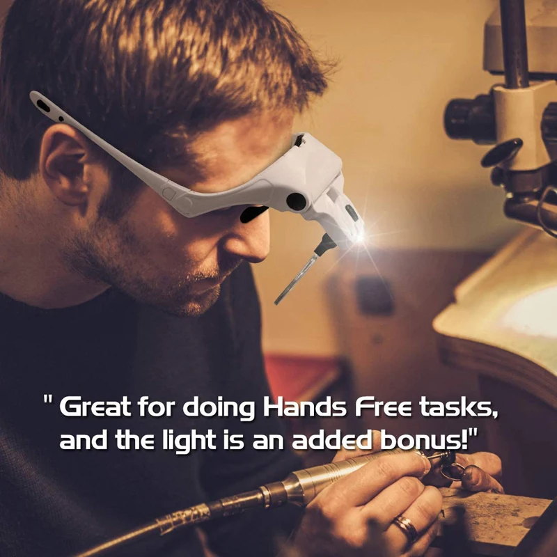 Увеличительные очки с креплением на голову со светодиодный Ной подсветкой