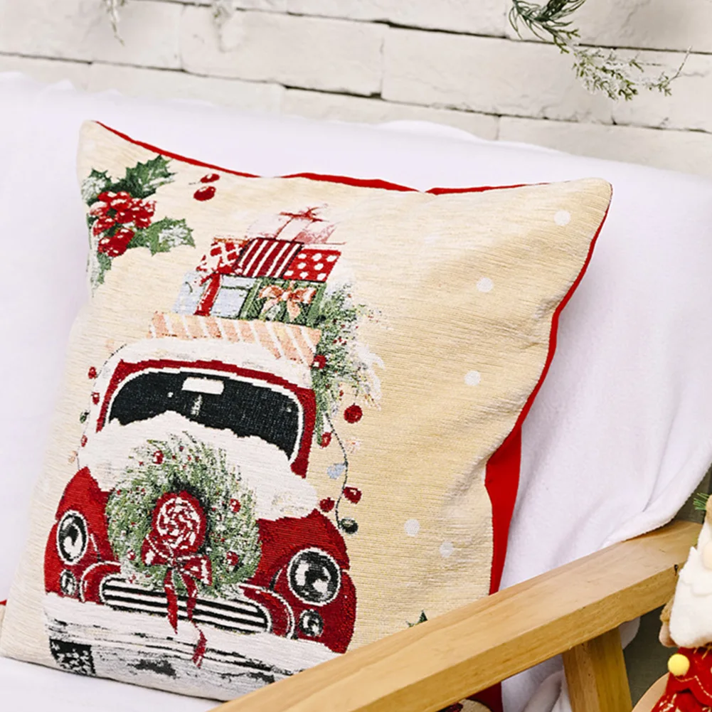 

New Festive Pillow Christmas Pillow Cover Sofa Throw Pillow Case Cover Cushion Cover Home Living Room Decoration For House