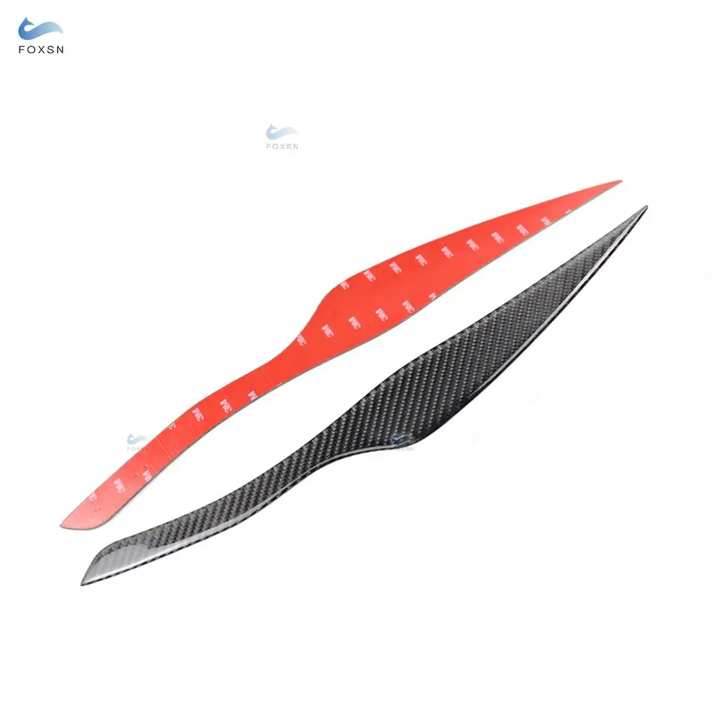 

For BMW 3 Series E90 2005 - 2008 2009 2010 2011 2012 2pcs Carbon Fiber Headlamp Headlights Eyebrows Eyelids Bumper Decor Trim