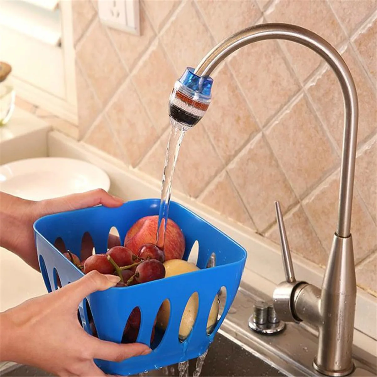 

Portable Home Kitchen Restaurant Water Clean Purifier Filter for 16-19mm Faucet Tap Multi Layers Water Clean Purifier Cartridge