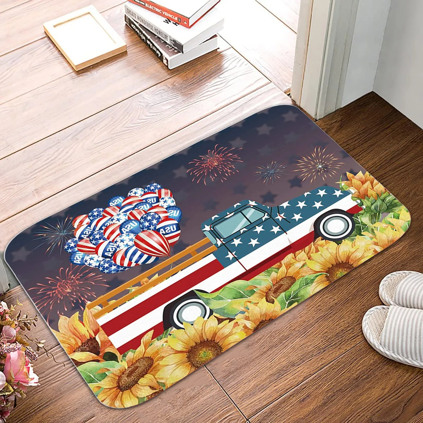 

Independence Day Decoration Door Mat Anti-slip Bottom Indoor Outdoor Carpet Living Room/Bedroom Rug Modern Area Rugs Floor Mats