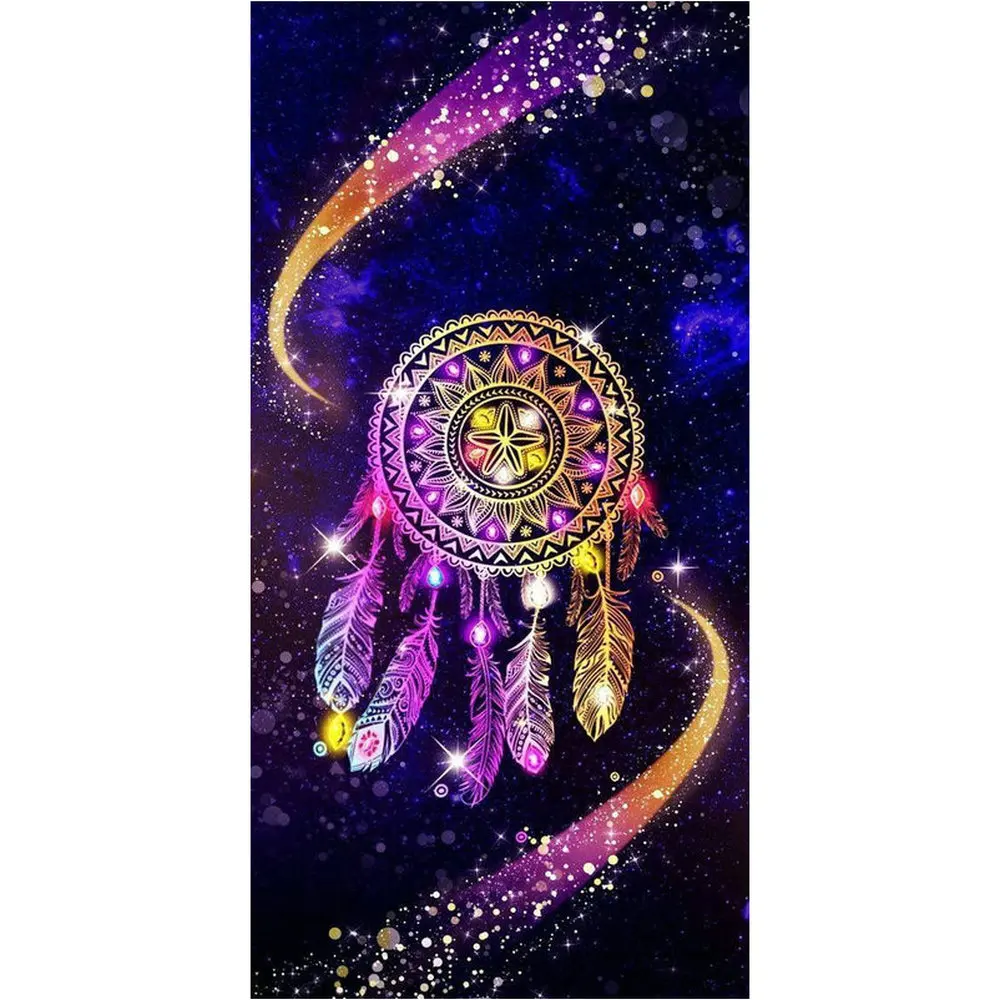 5d full square / round diamond painting wind chime color icon 40x80cm mosaic decorative sticker diy embroidery | Дом и сад