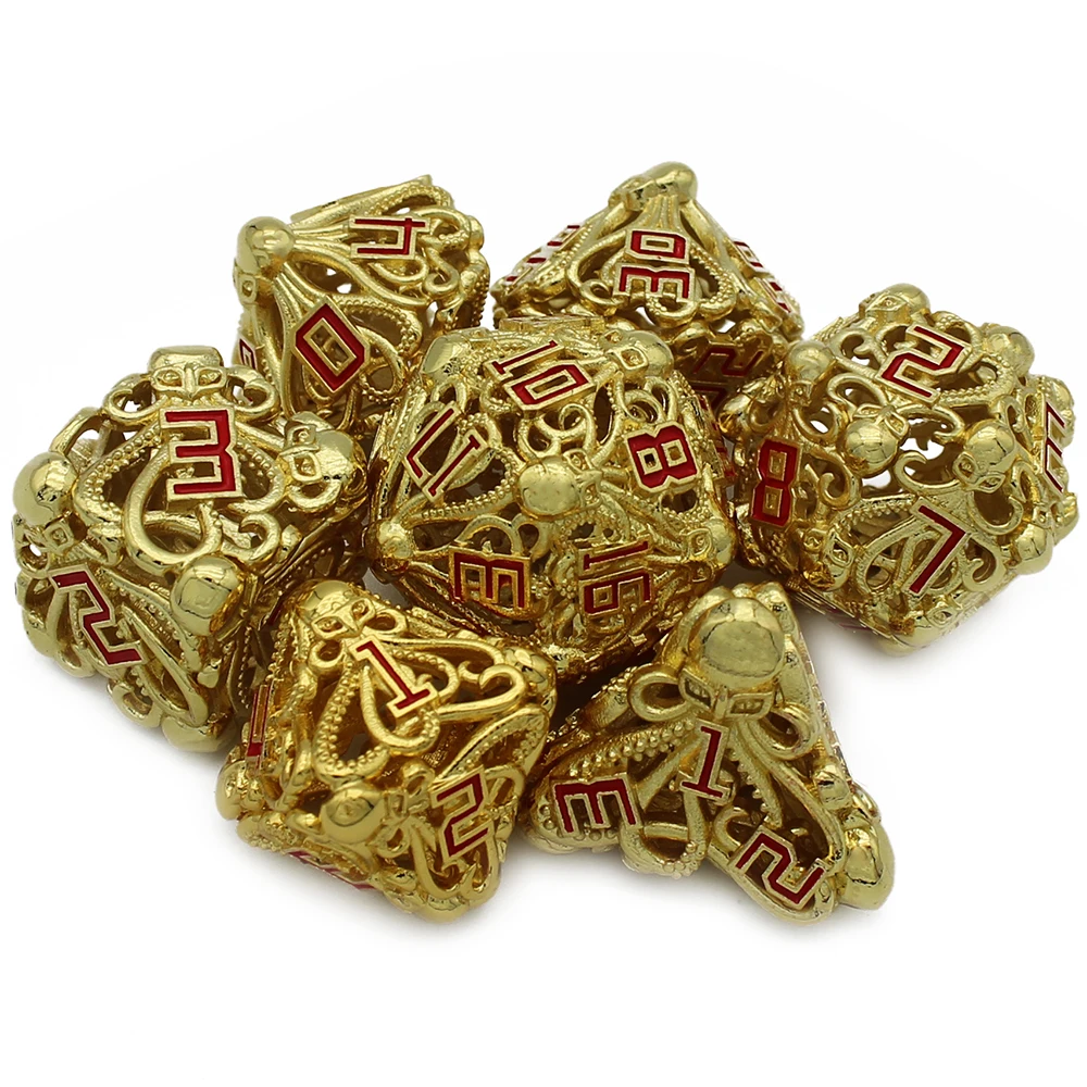 2022 полые металлические кости осьминог новый стиль D &amp 7 шт. игральные DND набор