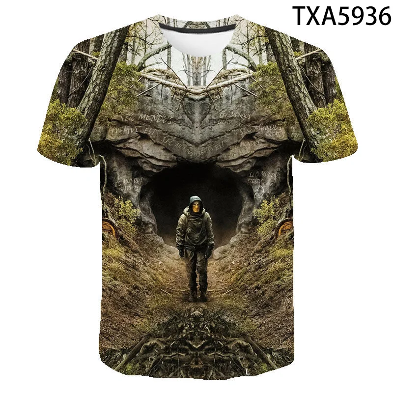 

2021 New Summer Streetwear Printed 3D T Shirts Dark Netflix Casual Boy Girl Kids Fashion Short Sleeve Men Women Children Tops