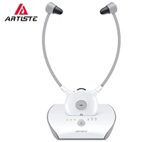artiste aph100 headphones for tv wireless 2 4ghz digital wireless hearing assistance tv listening headsets system for seniors