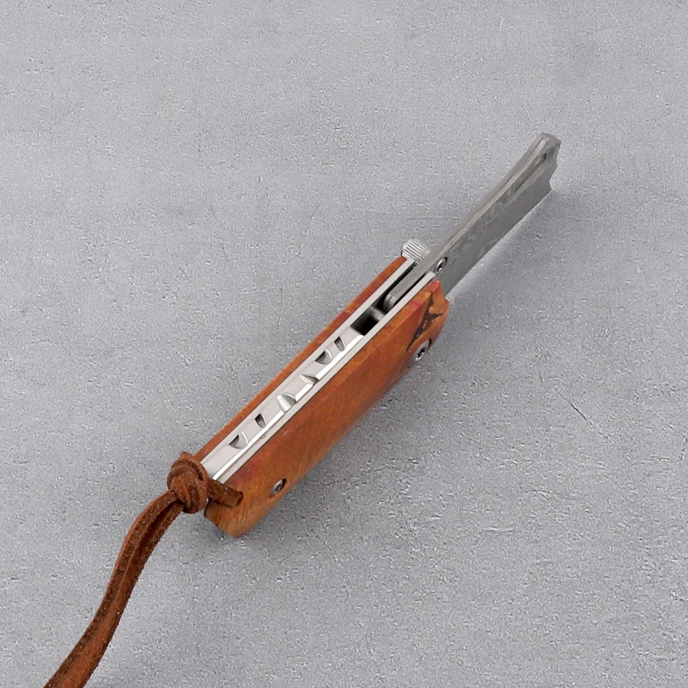 Складной Механический многофункциональный нож для самообороны дамасская сталь