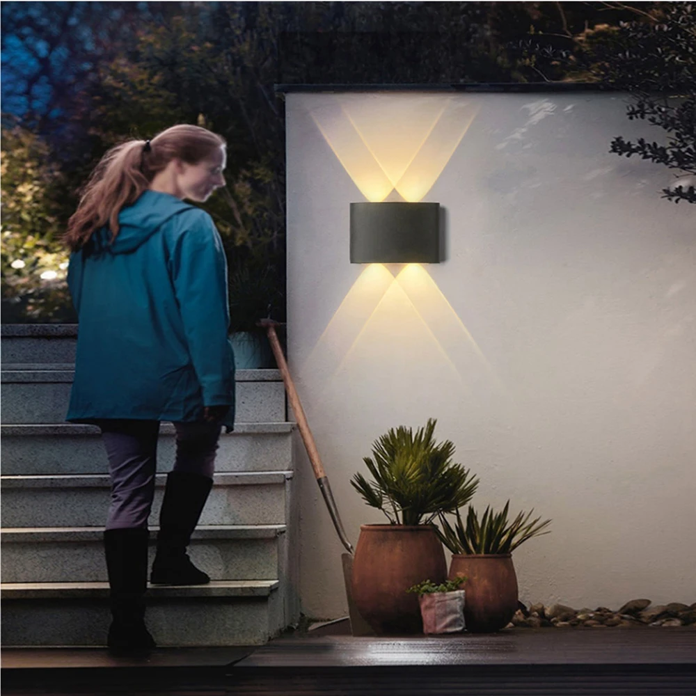 

LED Outdoor Wall Lamp Balcony Wall Lamp Aisle Creative Courtyard Modern Minimalist Bedroom Living Room LED Outdoor Light