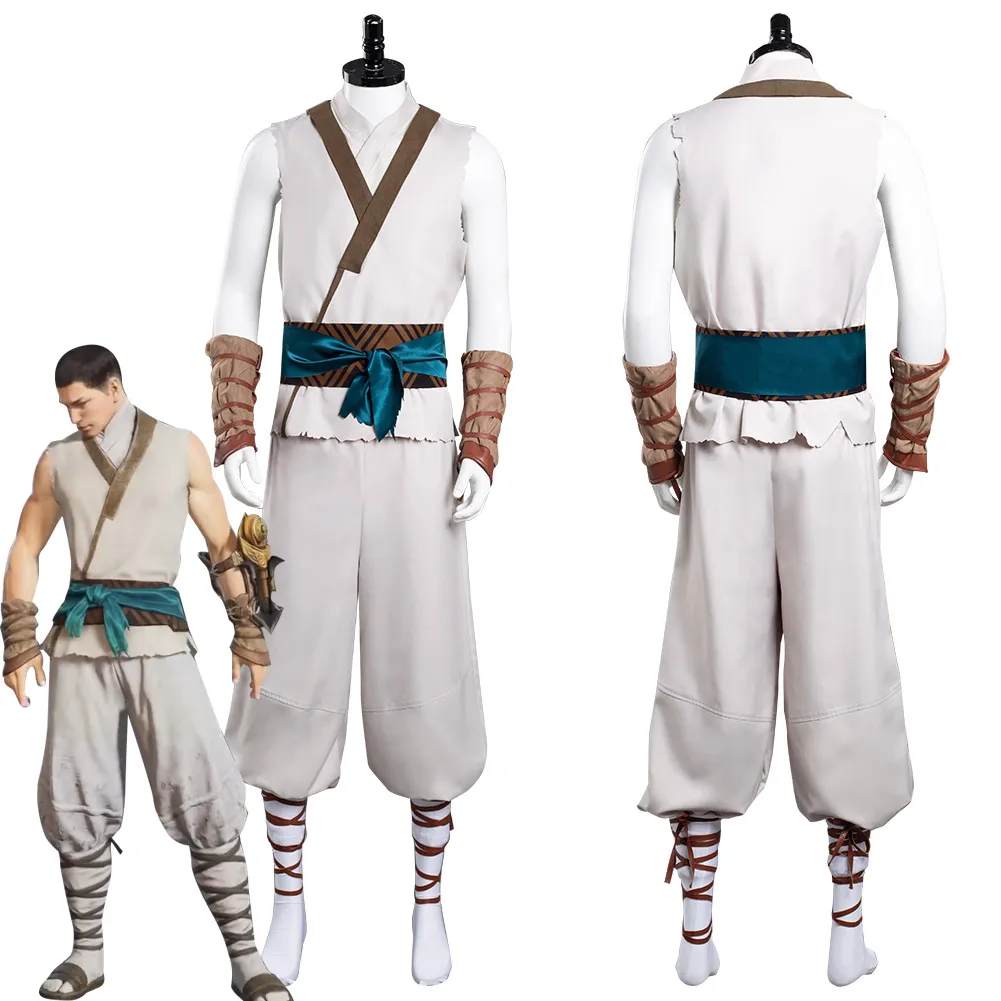 

Game Naraka: Bladepoint Tianhai Cosplay Costume White Kungfu Unifomn Suit Halloween Carnival Outfits