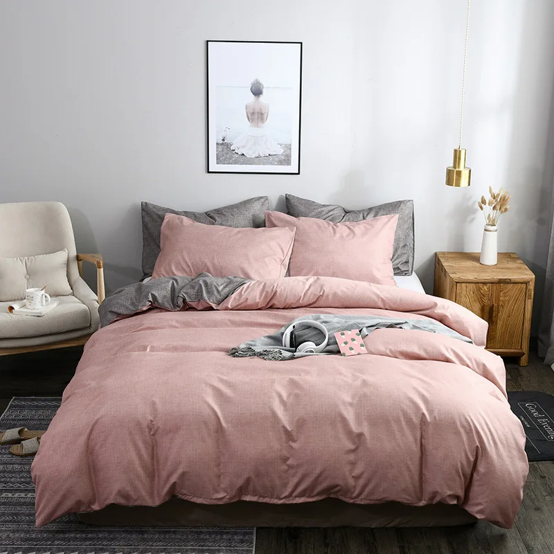 

Bedding Set Solid Texture Lines Qulit Cover Bed Cover Galaxy Duvet Cover Pillowcase 2/3PCS Twin/Queen/King/Single/Double Size
