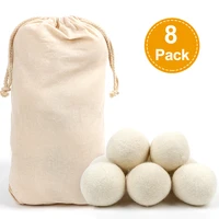8pcs 7cm wool dryer ball reusable natural organic laundry fabric softener ball premium washing machine drying clean ball
