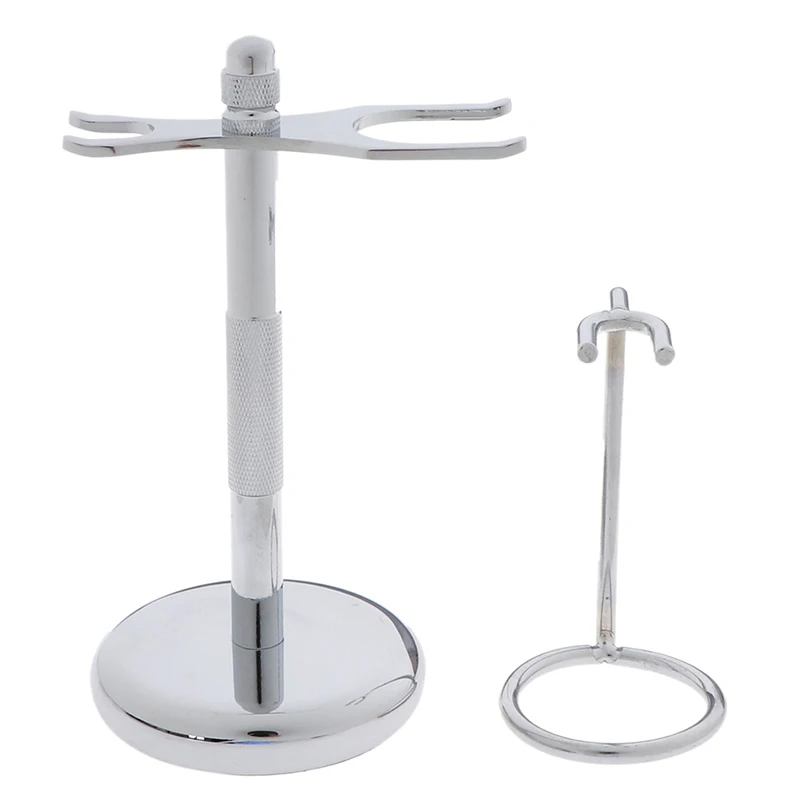 

HOT 9/15cm Stainless Steel Men Razor Holder Shaving Brush Stand Safety Razor It Razor Holder Razor Rack & Brush Not Including