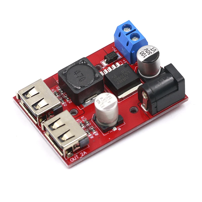 LM2596 LM2596S Dual USB DC 9V 12V 24V 36V 5V 3A модуль ldo понижающего преобразователя доска