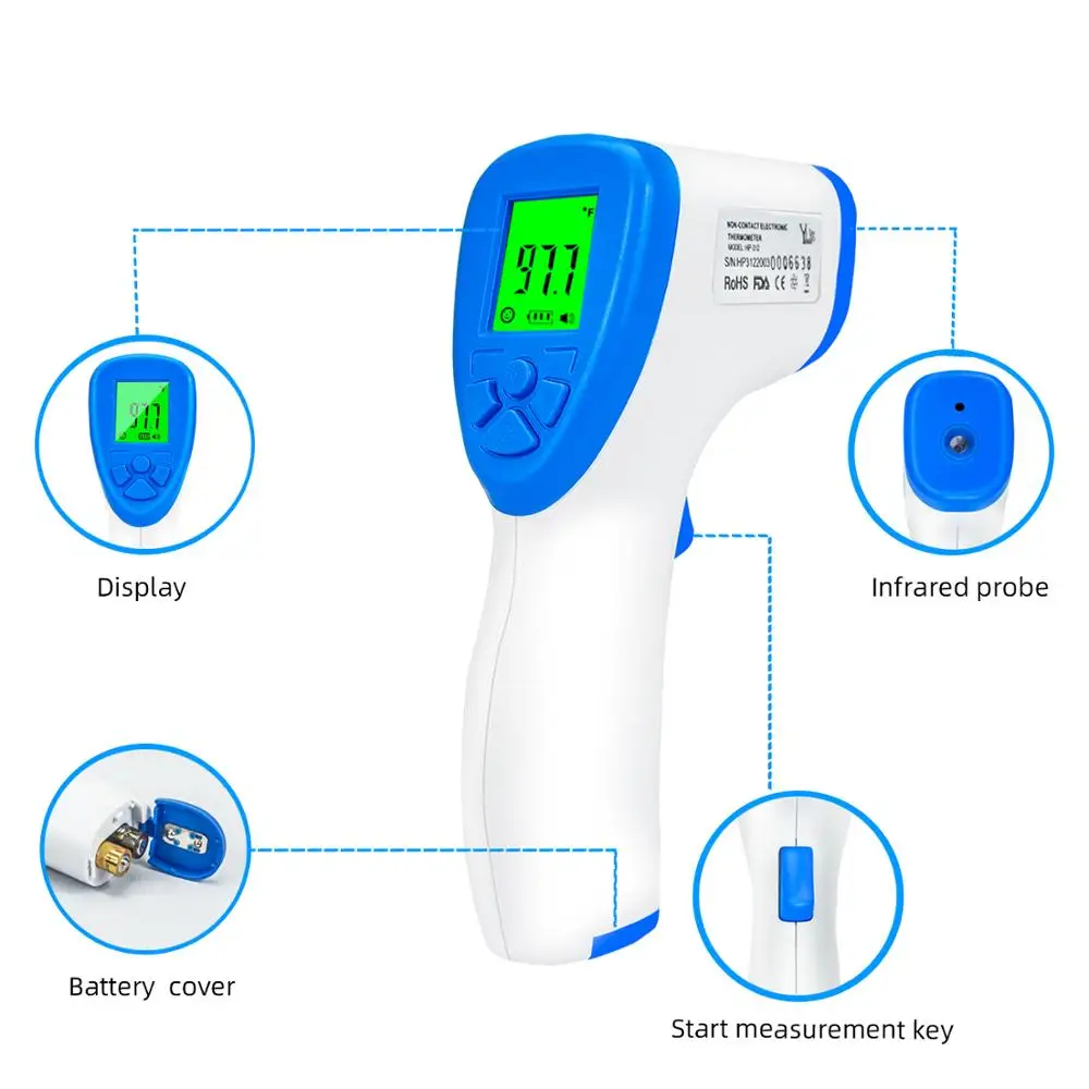 Non-contact Infrared IR Temperature Meter Digital Gun LCD Display Termometro | Дом и сад