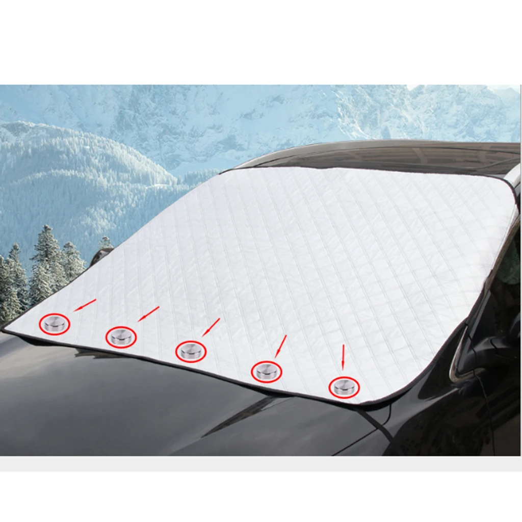 

Durable SUV Windshield Snow Cover With Side And Elastic Sraps
