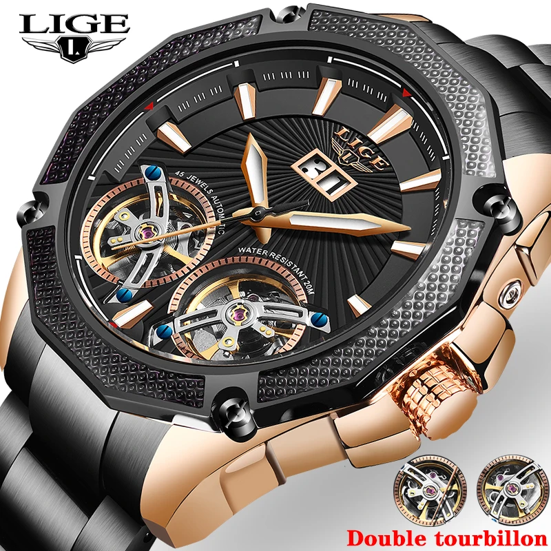 Часы мужские механические из нержавеющей стали водонепроницаемые | Наручные