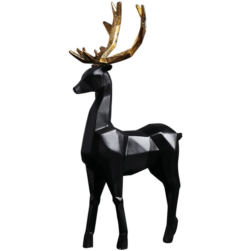 

EUROPE RESIN DEER SCULPTURE RESIN STATUE NORDIC DECORATION HOME DECOR STATUES FIGURINES MODERN DECORATION DEERS ORNAMENT