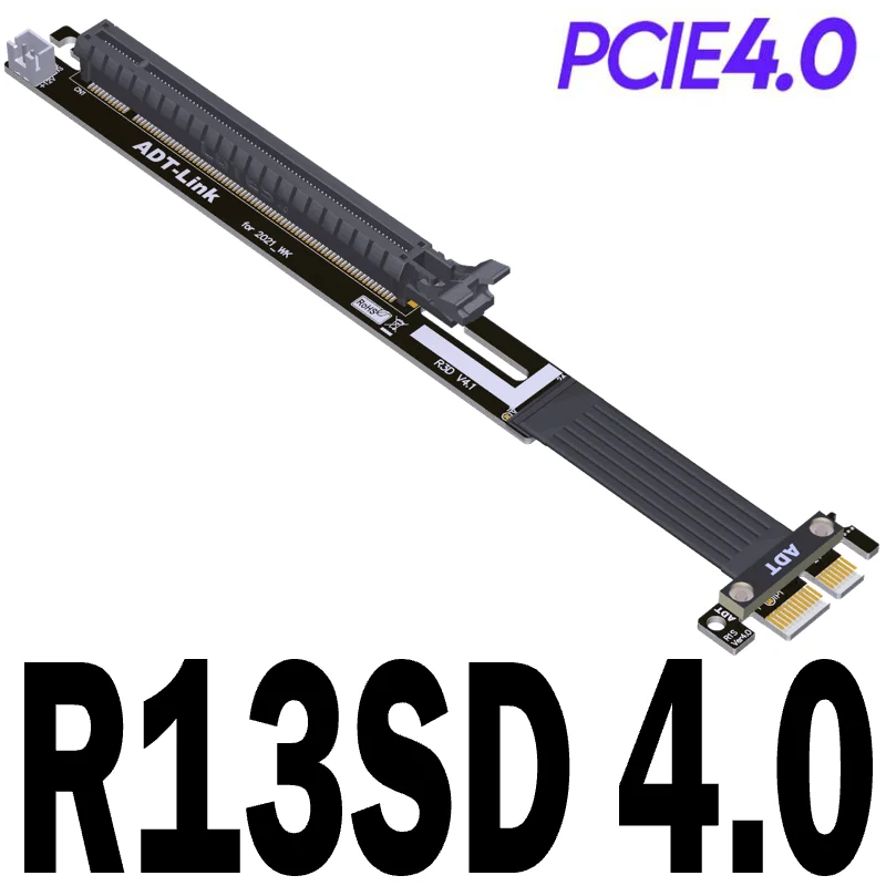 

New PCI Express 4.0 PCIe Gen4 x1 x16 Riser Graphics Card Ribbon Extension Cable With Sata Power PCI-E 1x 16x 4.0 For BTC Miner