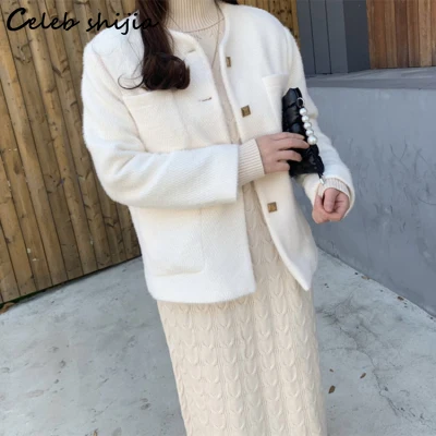 

Новое зимнее шерстяное платье с высоким воротником, женское кашемировое платье большого размера с высоким воротником и длинным рукавом, вя...