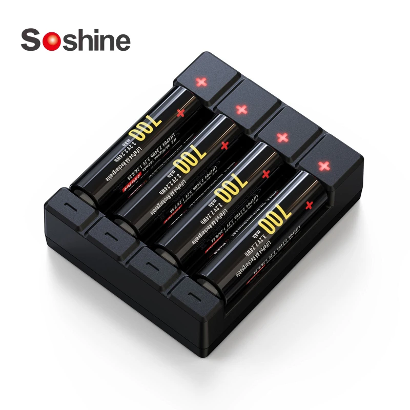 Зарядное устройство Soshine AA/AAA для литиевых/никель-металлогидридных аккумуляторов