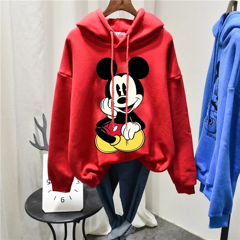 Микки Маус Женская одежда толстовки 2020 женская обувь большого размера с рисунком