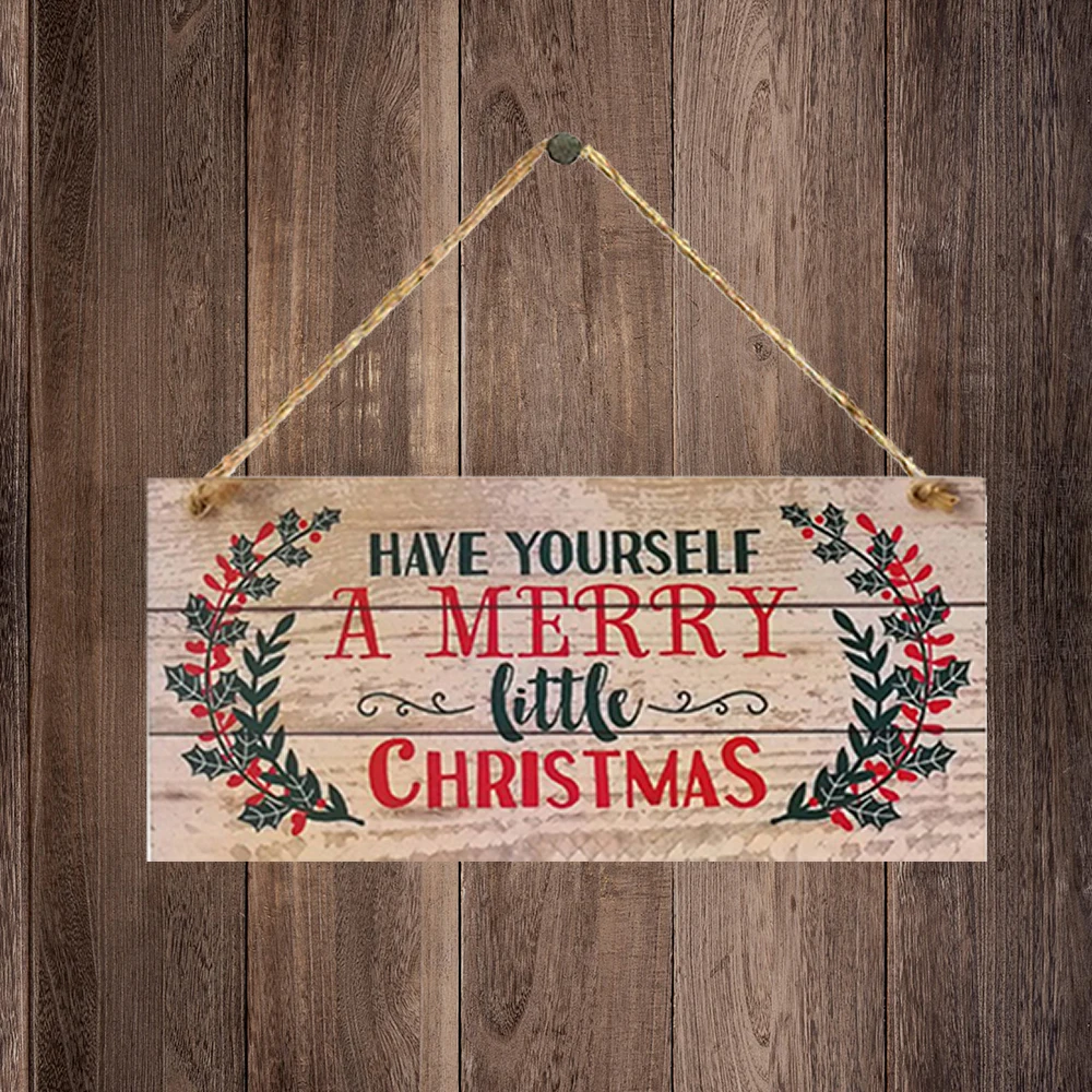 2021 новогодний Рождественский знак подвесная доска деревянные праздники двери