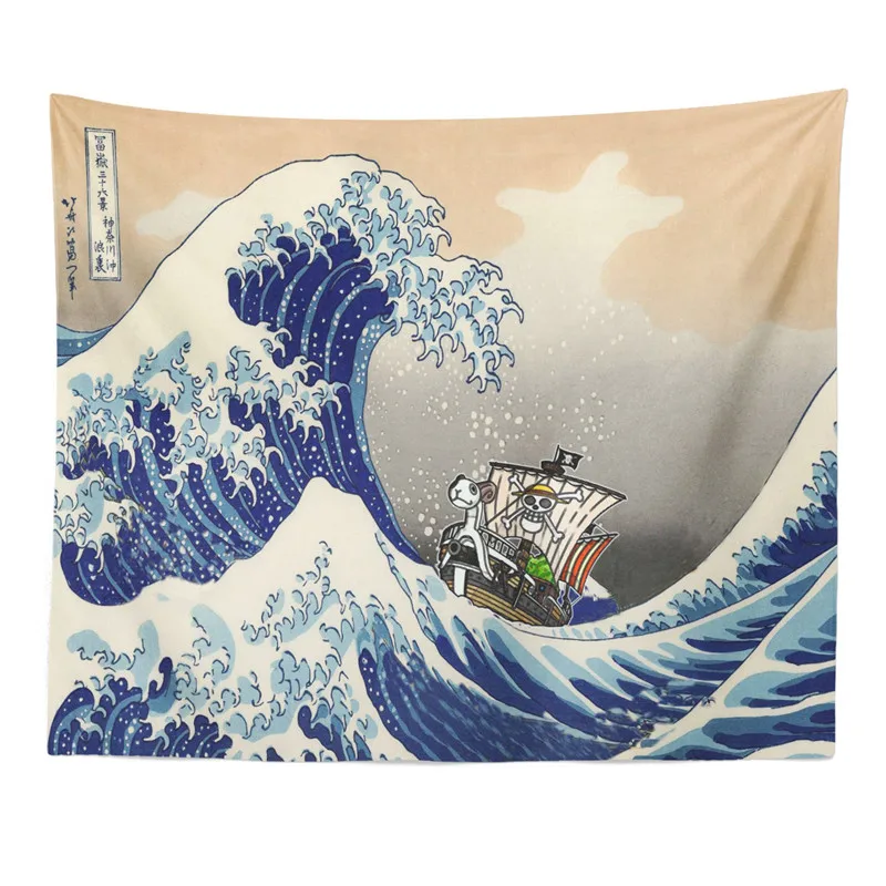 

The Great Wave off Kanagawa One Piece Tapestry Wall Hanging Art for Bedroom Living Room Decor College Dorm Party Backdrop