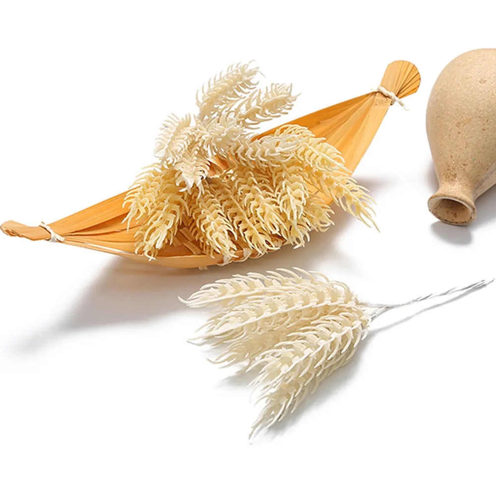 5 бутонов искусственных цветов пластиковый букет пшеницы искусственная пшеница