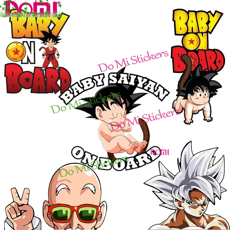 

Car Stickers Baby on Board Goku Decals for Bicycle Motorcycle Accessories Laptop Helmet Trunk Wall Stickers Die Cutting