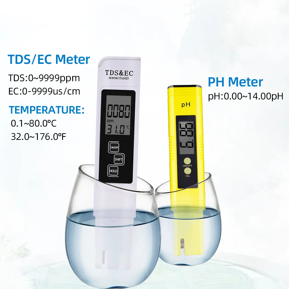 Цифровой рН метр 2 шт. 0 14 ОРП тестер TDS 9990 ч./мин EC измеритель чистоты воды