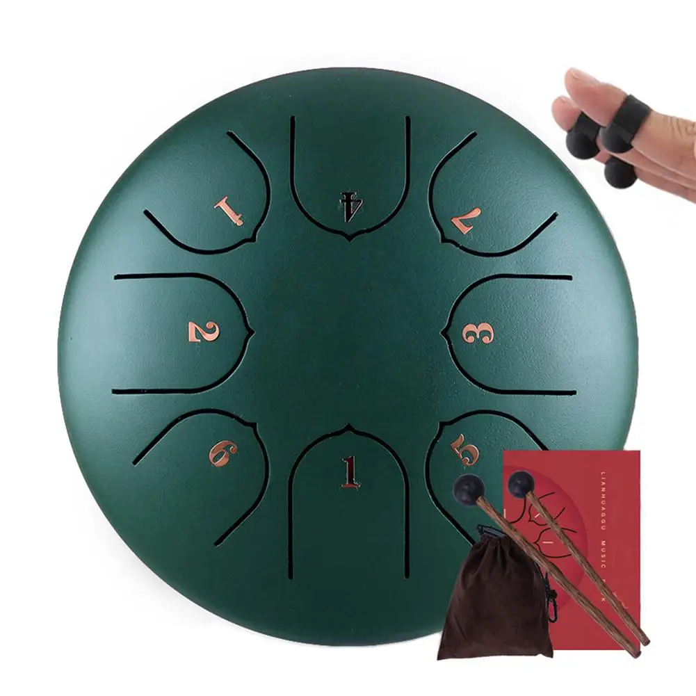 6 дюймовая мини барабан 8 тон Сталь язык Handpan инструмент с стеганая сумка для