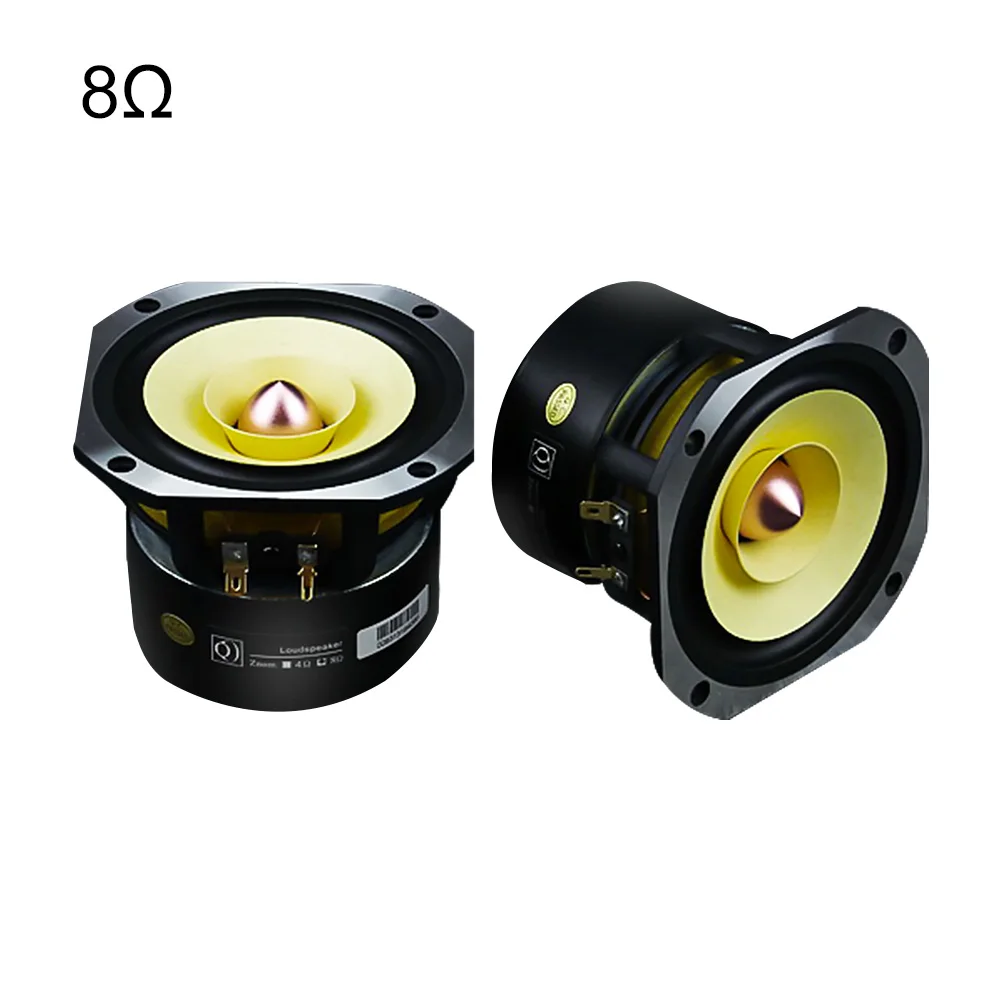 Square 8Ohm 25W AIYIMA 1 шт. 4 дюймовый звуковой динамик 4Ohm 8Ohm 25 Вт полный диапазон громкоговоритель Hi-Fi пуля резиновый край колонки для DIY домашнего кинотеатра - Цвет: Square 8Ohm 25W