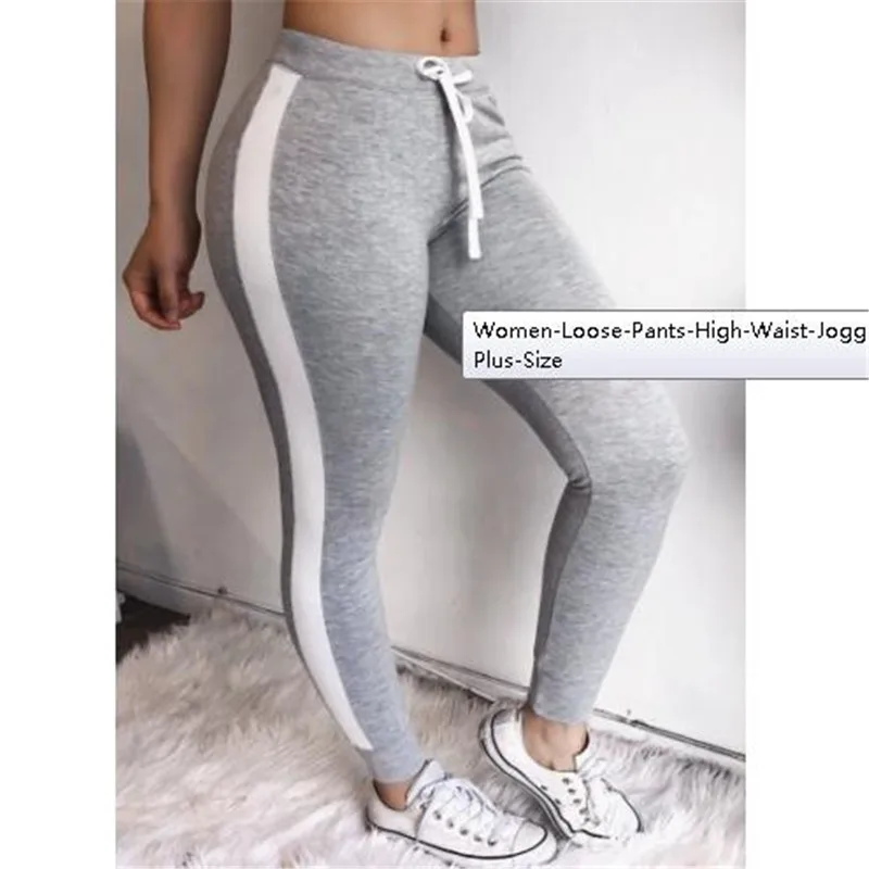 Повседневные женские облегающие спортивные штаны с высокой талией брюки хип хоп