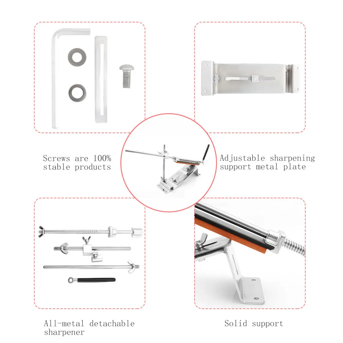 

Aluminium alloy Knife sharpener system 360 degree flip Constant angle Grinding tools Grinder machine