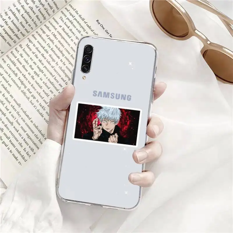 

Hot Anime Jujutsu Kaisen Phone Case Transparent For Samsung Galaxy A71 A21s S8 S9 S10 plus note 20 ultra
