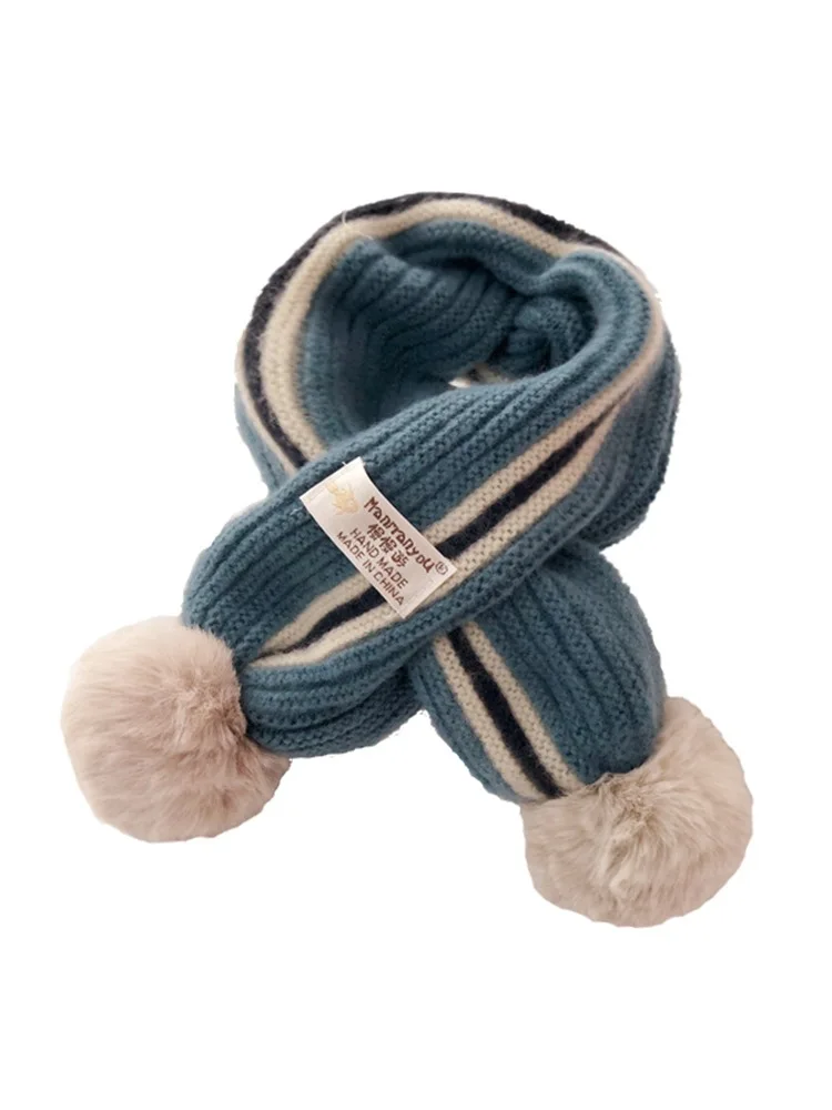 1-8 Years Children Scarf Autumn Winter Toddler Boys Girls Cross Knitting Wool Scarves Baby Wild Warm Scarfs KF661 | Детская одежда и